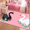 3D Printing Cute Swan Large Area Carpet for Living Room Cartoon Children's Bedroom Sofa Doormat Kitchen Floor Rug Anti-slip Mat