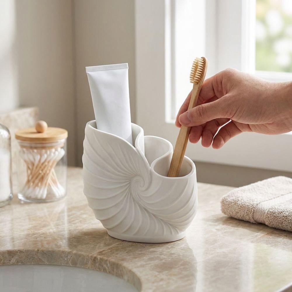 Ocean Style Nautilus Toothbrush Holder 3D Printed Makeup Brush Organizer Washbasin