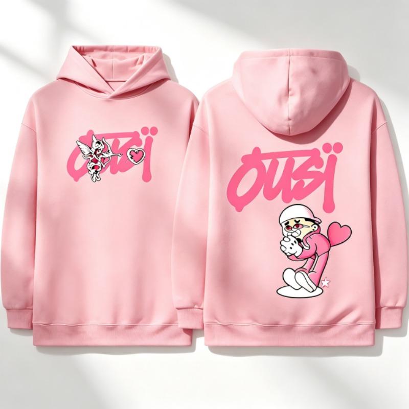 Felpe per Ragazzi Ragazze Felpa Casual Abbigliamento Bambini Top Felpa con Cappuccio a Manica Lunga Stampa Cartoon Amore Ragazzo Felpa con Cappuccio