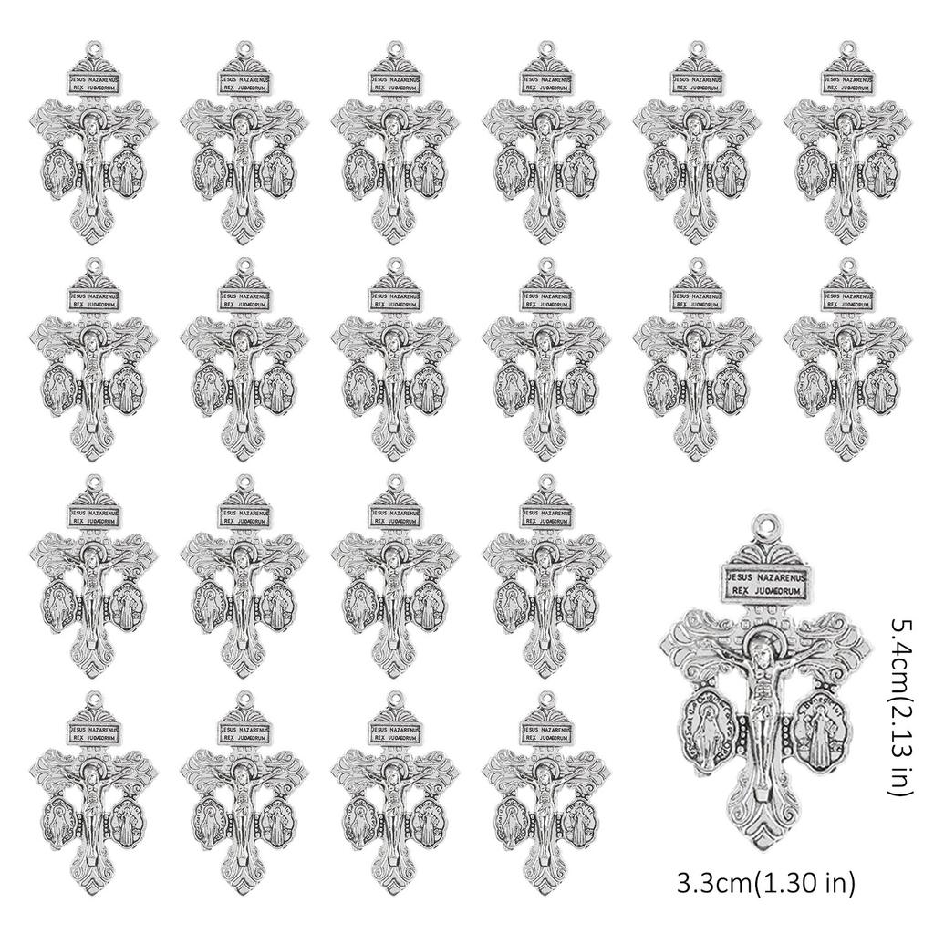 5/20PCS Forgiveness Crucifix Make Rosaries Exorcism St.Benedict Cross Pendant DIY Rosary Chaplet Jewelry