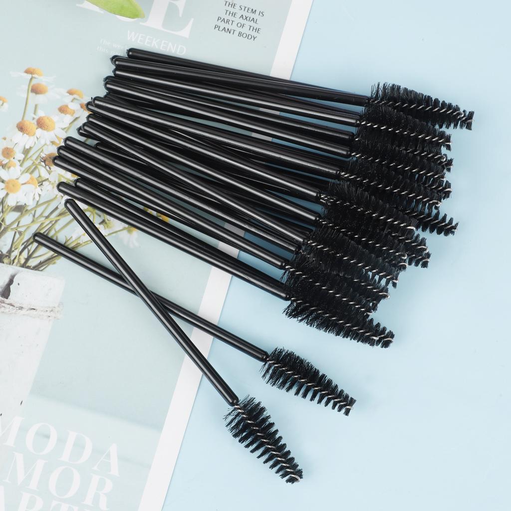 50 Pcs Disposable Nylon Mascara Wand Applicator Eyelash Brushes For Grafting Lashes Extension Women Makeup Brush Tools