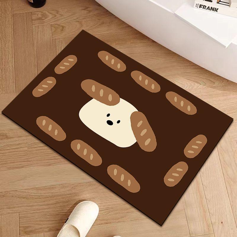 Ins vind tecknad söt kiselgur mjuk golvmatta absorberande halkfri snabbtorkande badrum toalett entrédörrmatta