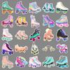 50 Colorful Cartoon Roller Skate Waterproof Stickers for Laptops, Water Bottles, and Notebooks