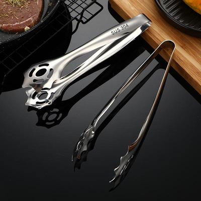 Verdickte 304 Edelstahl-Zange: Ideal für Grillen, Steak, Brot, Buffet und Eis.