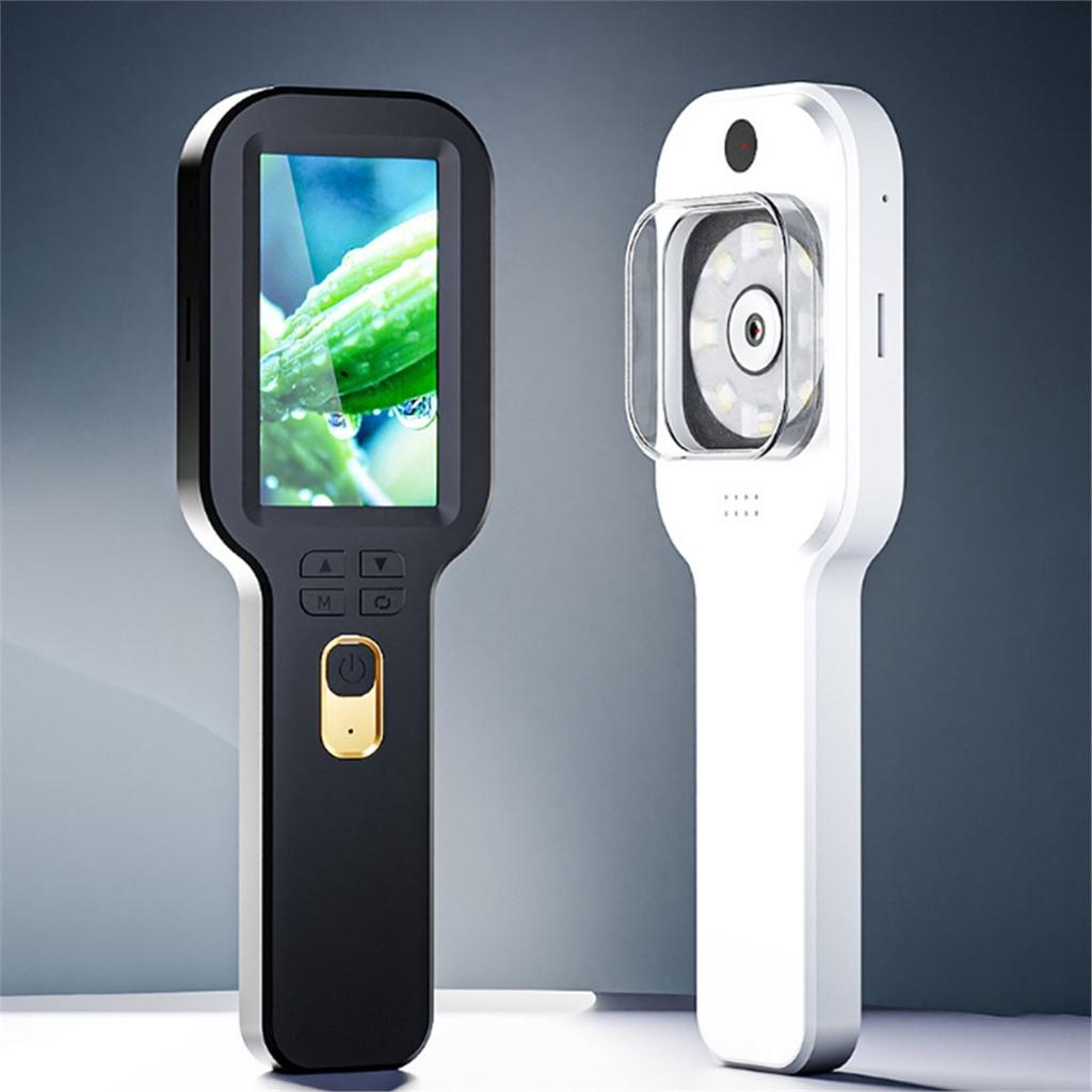 BHBL Handheld Digital Magnifier Microscope 500X Zoom 1200mah Electronic Magnifying Glass with 3 Inch IPS Screen Black