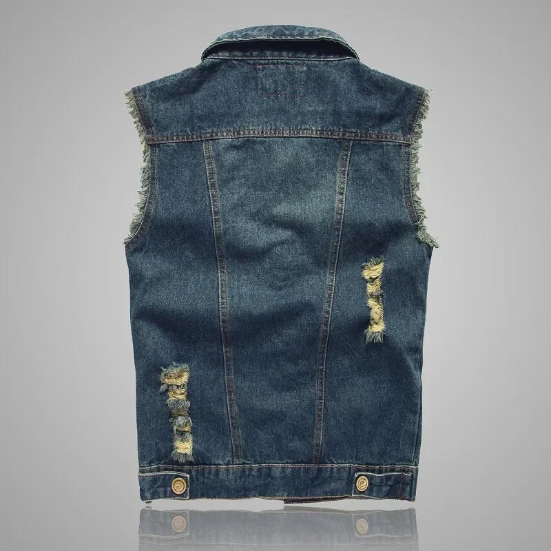 2025 Men’s Slim Fit Denim Vest - Korean Style Sleeveless Waistcoat for Spring & Autumn in Large Size
