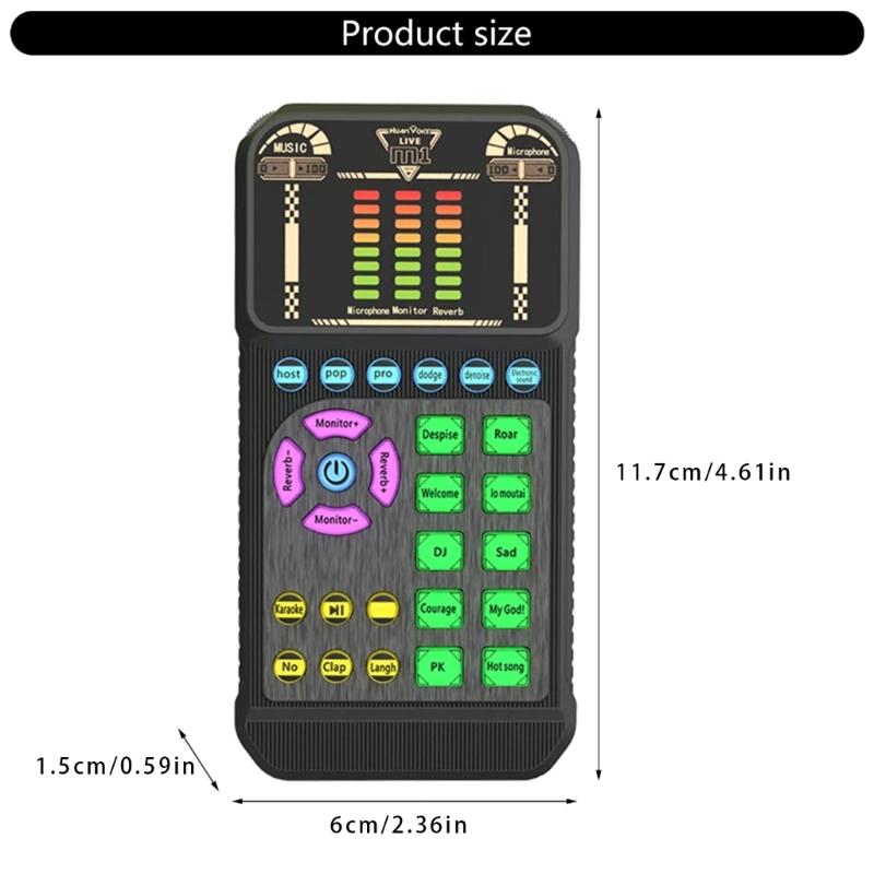High Fidelitys Audios Interfaces Sound Card For Podcasting Music Production Multiple Device Support ABS Design