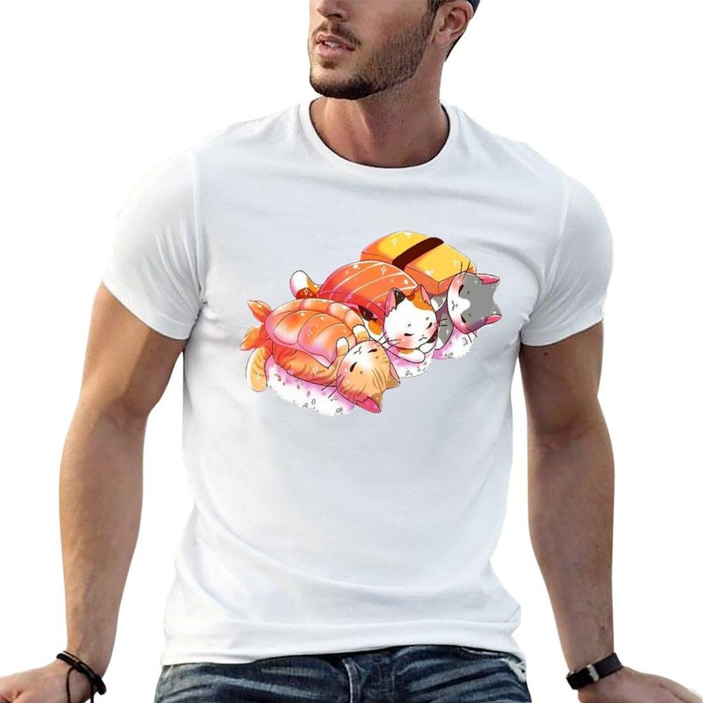 Kawaii Cute Cats Sushi Otaku Japanese TShirt T Shirt Unisex Luxury T Shirt Unisex Designer Anime Tshirt Tshirt
