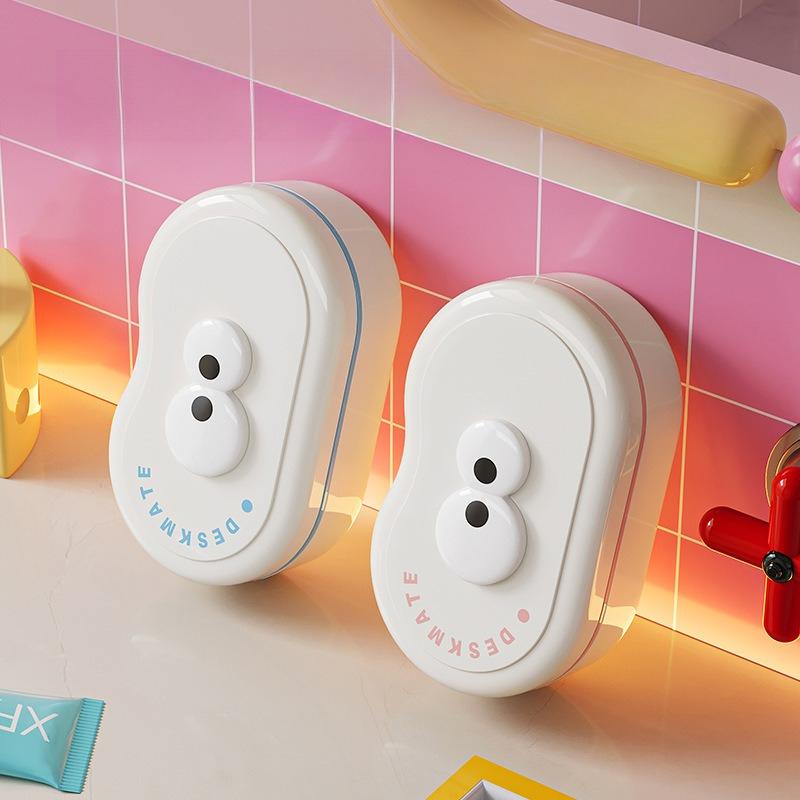High-value Large Drain Soap Box with Lid Student Dormitory Soap Storage Box Household