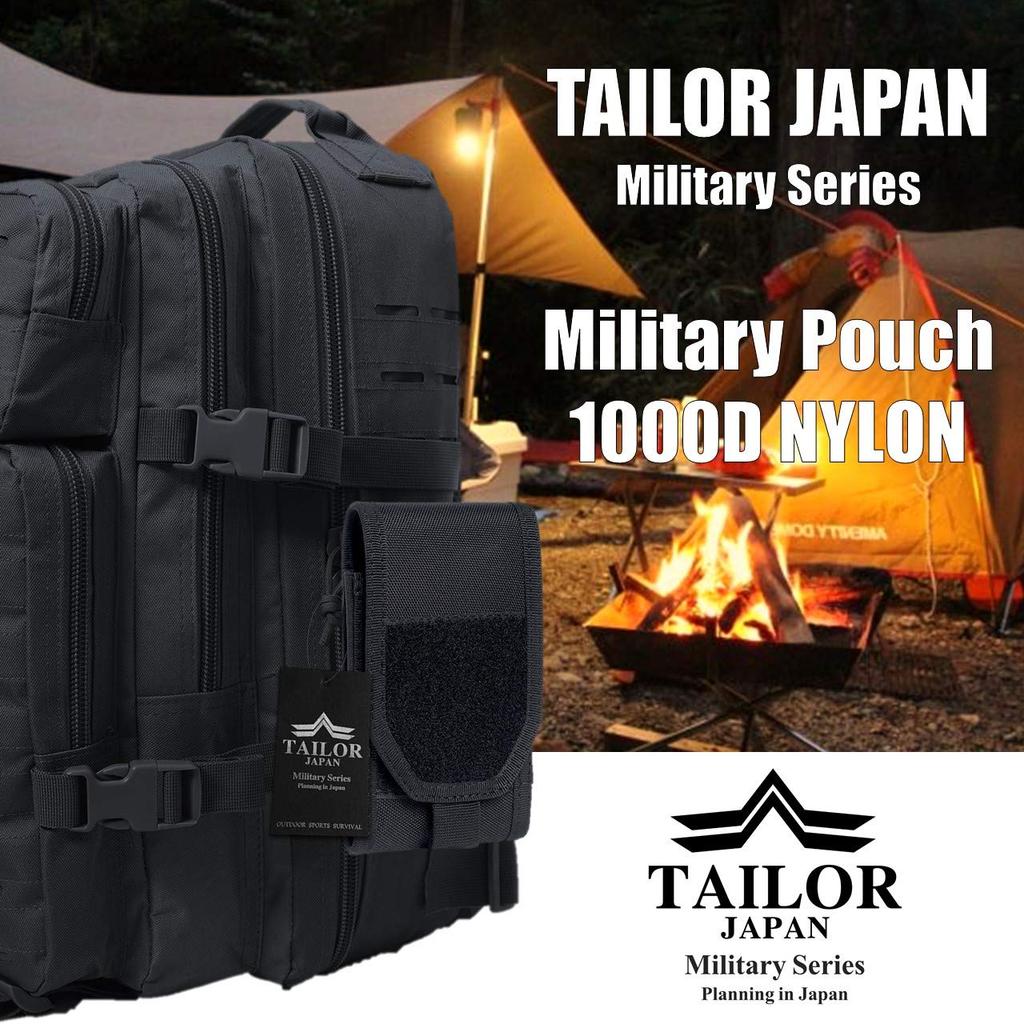 TAILOR JAPAN Smartphone Smartphone Military Compatible with Small Item Compatible with Other MOLLE Black Case, Pouch, Pouch, iPhone, Xperia,