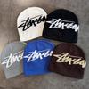 Letter Color Solid Pattern Neutral Casual Warm Knitted Hat For Autumn And Winter