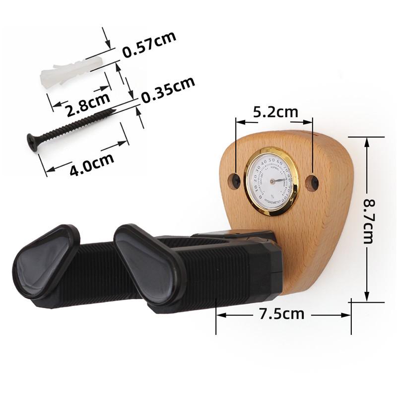 Beech Wood Guitar Hanger Wall Mount with Gravity Lock for Acoustic & Electric Instruments