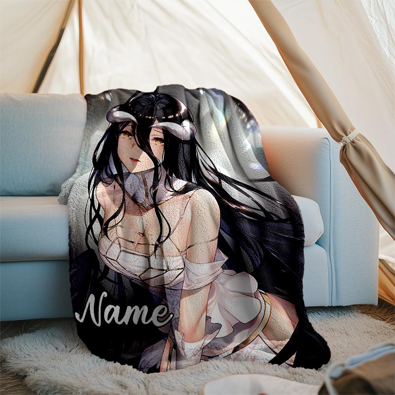 Personalized Custom Name Blanket - Overlord Print Design,Blanket for Sofa,Bed,Travel,Camping - Soft and Warm, Great Gift