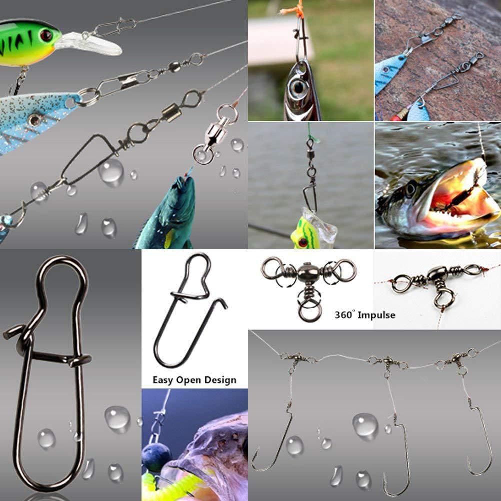 100pcs/lot Fishing Duo-lock Swivel Snap Fishhook Lure Connector Fishing Tackle 100pcs/lot Fishing Duo-lock Swivel Snap Fishhook Lure Connector Fishing Tackle