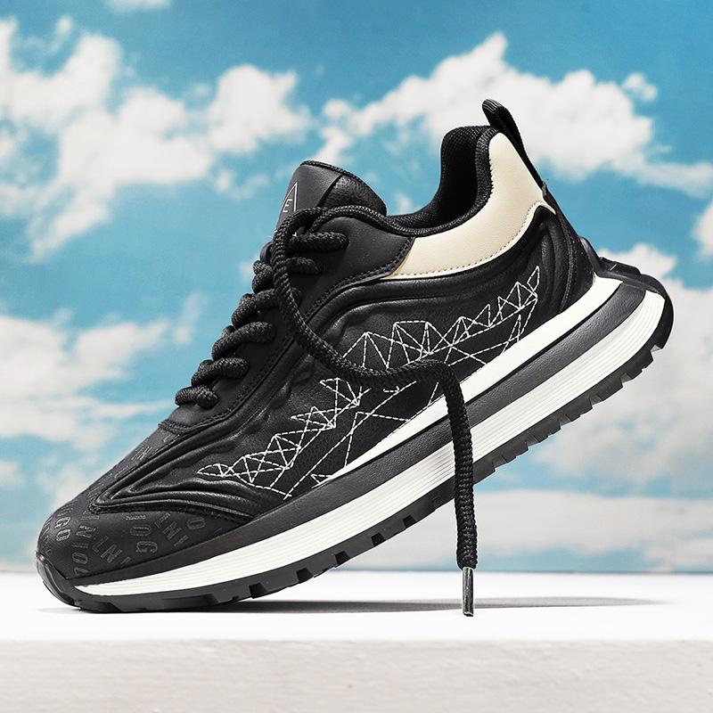 Mens Walking Shoes 2026 New Street Trend Retro Contrasting Color Comfort Lightweight Daily Outdoor Commuting Sports Casual Shoes