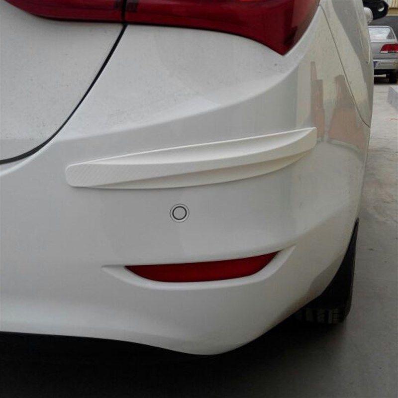 Strip, Bumper Anti-Collision Strip, Car Door Anti-Collision Strip g Sticker, Anti-Scratch and Anti-Scrape Adhesive Strip for Car Body Door Edges White Carbon Fiber Texture