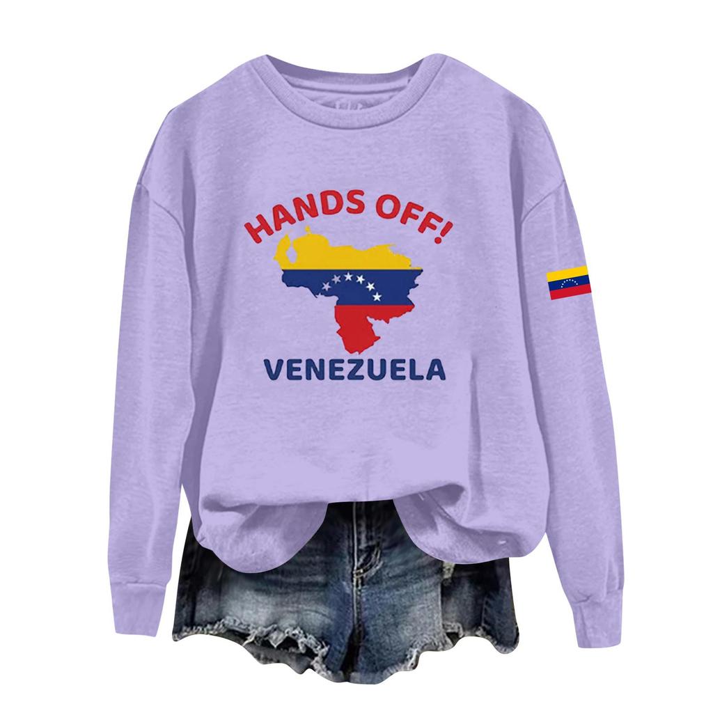 Damen bedruckter lässiger Sport-Kapuzenpullover mit langen Ärmeln und rundem Ausschnitt