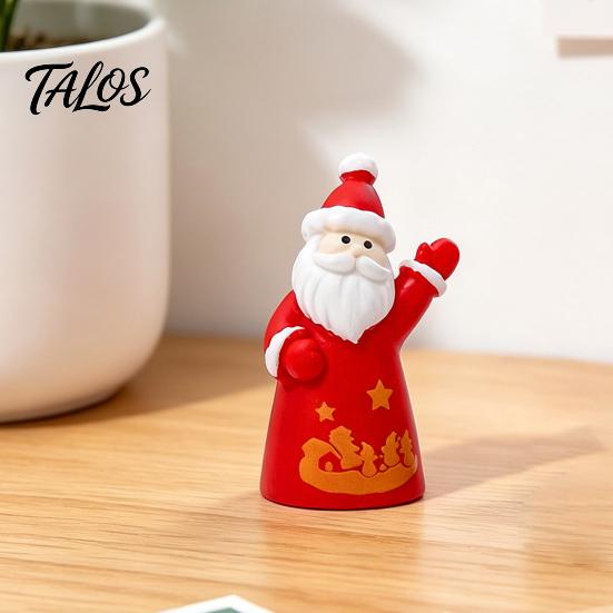 Miniature Christmas Figures 2Pcs Mini Figurine, Santa Claus Snowman Dolls, DIY Accessories for Micro Tree Decorations Landscape Dollhouse Cake Decor,