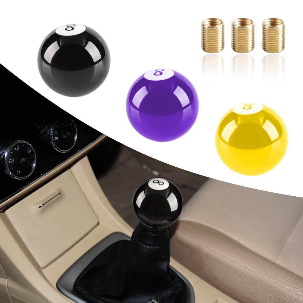 Universal Round Shifter Knob Head Black 8 Ball Racing Acrylic Gear Shift Knob SK-1003-8