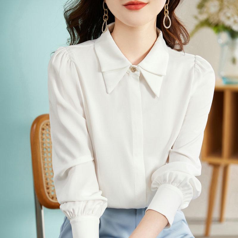 2025 Damen vielseitige Langarm Chiffon Bluse