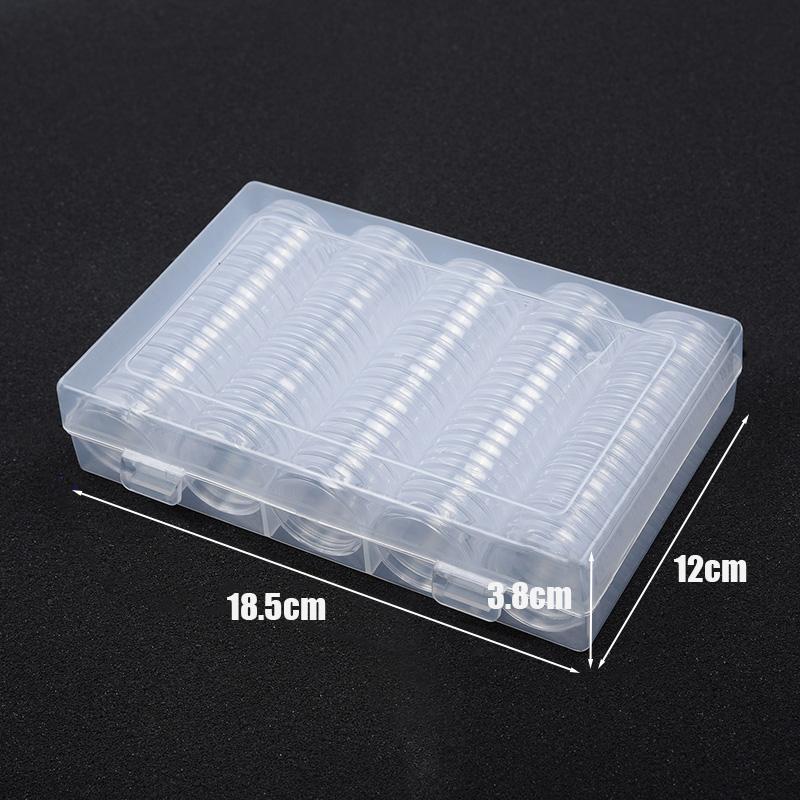 

Organize and Protect Your Coin Collection 100 Pack Clear Plastic Coin Storage Boxes with Big Storage Box Included