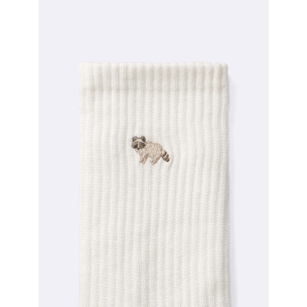 Gu Style Heat High Ankle Socks  Embroidery 