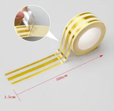 

New 5M Living Room Tile Gap Tape Mildewproof Self Adhesive Gap Sealing Foil gold Strip Wall Tile Floor Stickers Home Decoration золотой