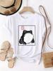 HZFCartoon Pattern Round Neck Womens Tshirt Short Sleeves Fashion Printed Halfsleeve Top Elastic Tshirt