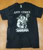 Anti Cimex Hardcore Punk Band Black T-shirt with Hand Pulled Silkscreen Print Unisex T-Shirt