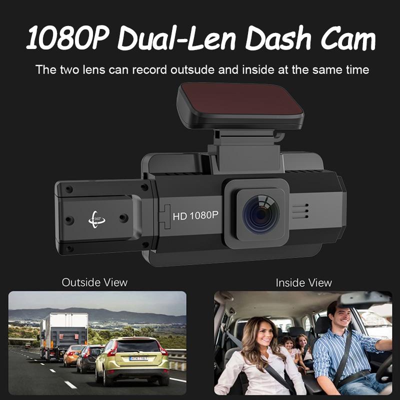 1080P Dual Camera Dash Cam For Cars WIFI APP Car DVR 3Inch Video Recorder Front inside Camera Black Box G-Sensor Car Accessory