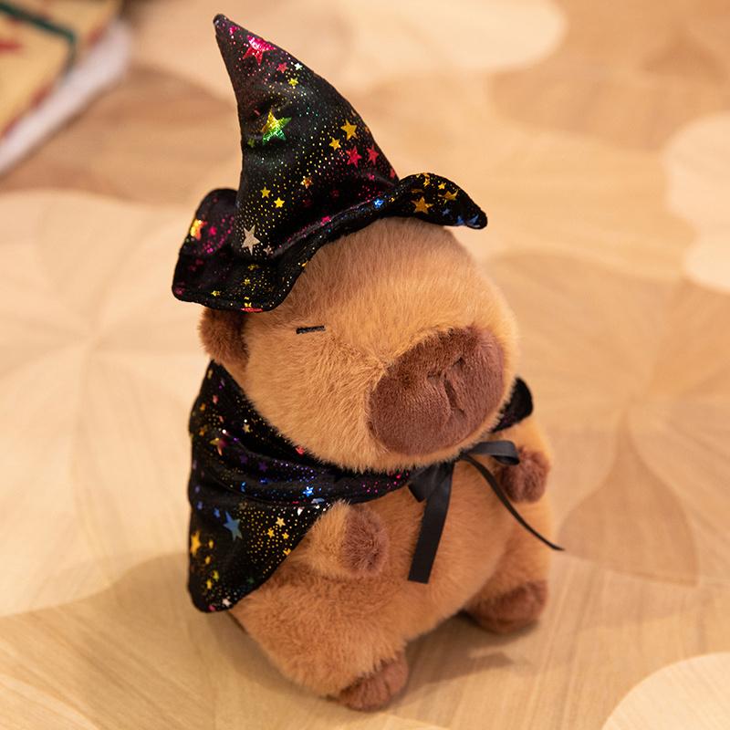 20cm Cartoon Cute Halloween Bear Plush Doll Cloak Pumpkin Ghost Capybara Animal Stuffed Toy Home Decoration Gift For Children