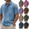 Men's Vintage Button Down Bowling Shirts Short Sleeve Summer Beach Shirt