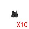 MOC City Building Blocks Weapons Accessories Special Forces Tactical Vest Armor Body Figure Helmet Equipment Pack Brick K062
