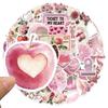 50PCS Aesthetic Girls Stickers Pack Kawai Pink Waterproof Cute Stickers for Water Bottle Laptop DecorScrapbook Fashion Decals