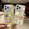 Banana Fruits Pattern Clear Soft Edge Slim Sparkling Phone Case For iPhone 16 Pro Max 15 Pro 14 13 12 11 Feather Glitter Shockproof Hard PC Back Cover