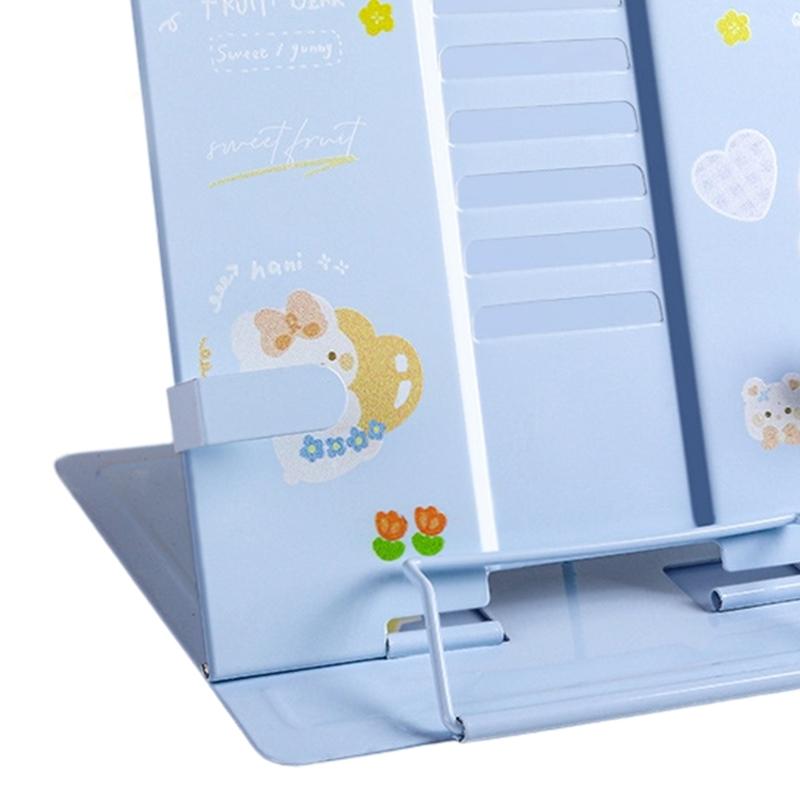 Foldable Desktop Document Holder Book Reading Stand Metal Support Antislip Adjustable For Workspaces