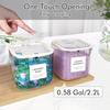 Recipient pentru capsule de spălat, Recipiente transparente pentru organizarea și depozitarea camerei de spălat cu capace pop-up și etichete Detergent de rufe mare
