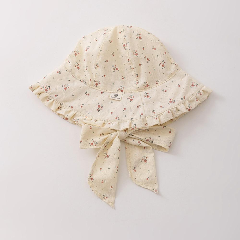 

Korean Style Baby Hat Breathable Summer Kid Sun Cap Sweet Baby Bucket Hat Girls Style 1