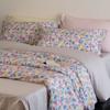 2026 60s Washed Cotton 4-Piece Bedding Set Soft Breathable Solid Stripe Geometric Design