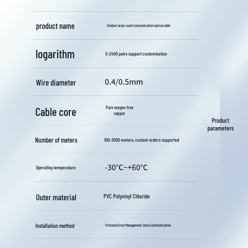 Guanghang Outdoor 25-Pair HYA Communication Cable