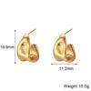 Boucles d'oreilles pendantes irrégulières en métal plissé pour femme Nouvelles tendance Simples Couleur or Abstrait Géométrique Forme C Fines Zircon