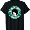 Black Girl Magic Vintage Coffee Afro Hair Style Black Girl T-Shirt