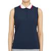 G Fore Women Golf Collar Sleevless Tee Twlt G4lf22k127