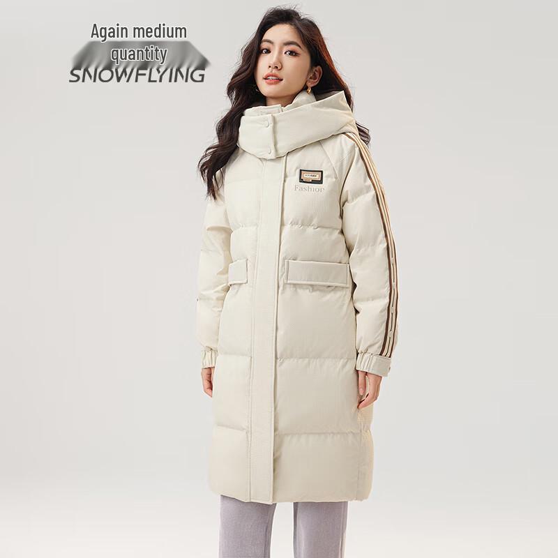 

Женский пуховик средней длины с капюшоном Snow Flying M 160/84A