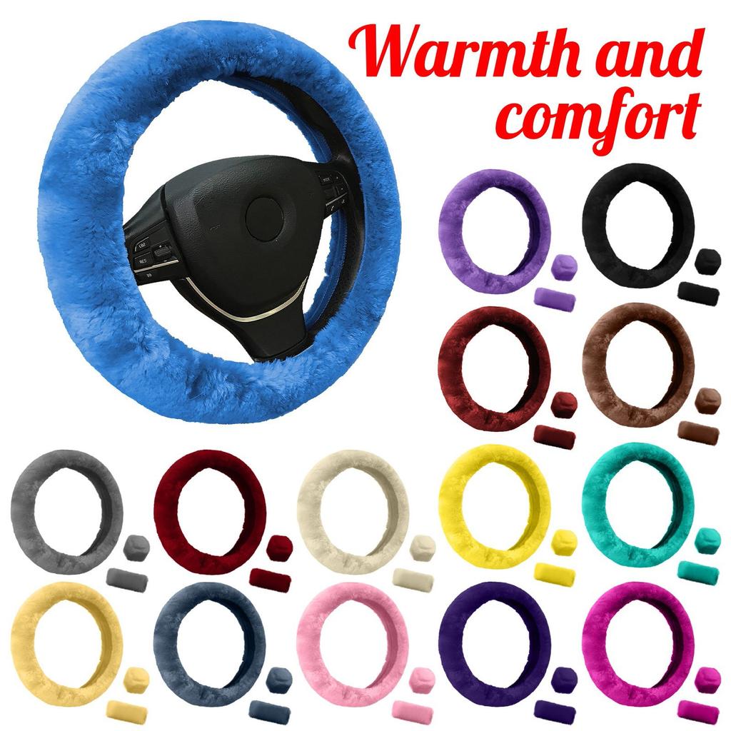 Buy Australian Sheepskin Wool Steering Wheel Cover Universal 15 Inch