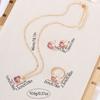 1PC Luxury Cube Jewelry Set, Women's Elegant Necklace, Earrings & Ring Set, Perfect Gift for Valentine's Day, Christmas Gift, Bi