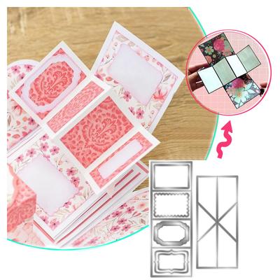 Pop-Up Card Cutting Dies Set DIY Craft Carbon Steel Embossing Template