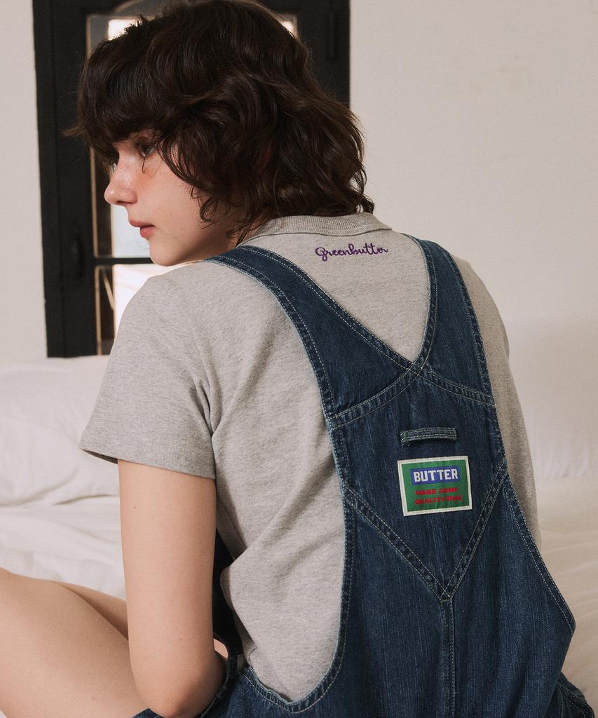 GREENBUTTER Heart Applique Tee (Melange)