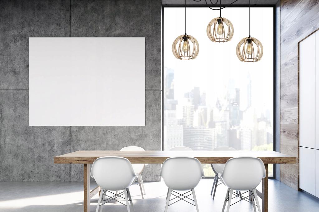 MODERN WOODEN LED CEILING HANGING LAMP