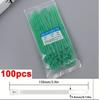100 Pack Colored Plastic Zip Ties, Reusable Detachable Adjustable Cable Ties for Daily Packing & Decoration